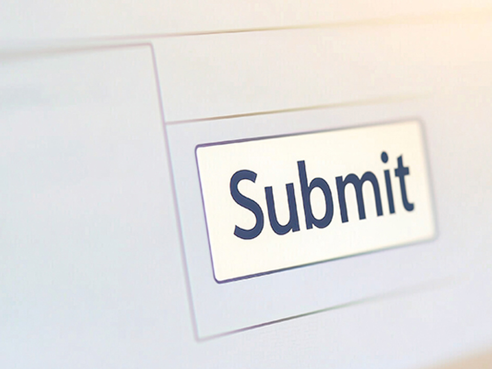Submit button on a computer screen